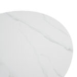 Coffee table Franzel sintered stone in marble look-mdf in natural shade D80x40cm - Слика 4