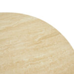 Dining table Franzel sintered stone in travertine look-mdf walnut D120x75cm - Слика 4