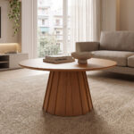 Coffee table Franzel mdf walnut D80x40cm