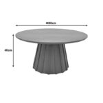 Coffee table Franzel mdf walnut D80x40cm - Image 5
