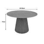 Dining table Franzel mdf walnut D120x75cm - Image 6