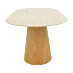 Dining table Karlino sintered stone in travertine look-mdf natural color 180x90x76cm - Image 4