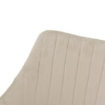 Bar stool Patrin beige velvet-natural color metal 49x48x98cm - Image 6