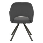 Armchair Verta anthracite fabric-black metal 59x58x87cm - Слика 5