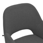 Armchair Verta anthracite fabric-black metal 59x58x87cm - Слика 6