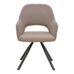 Armchair Verta beige fabric-black metal 59x58x87cm - Image 4