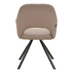Armchair Verta beige fabric-black metal 59x58x87cm - Image 5