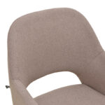 Armchair Verta beige fabric-black metal 59x58x87cm - Image 6