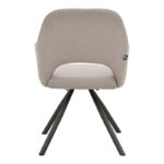 Armchair Verta grey beige fabric-black metal 59x58x87cm - Image 5
