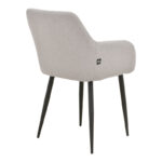 Armchair Telia light grey fabric-black metal 60x54x85cm - Слика 2