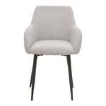 Armchair Telia light grey fabric-black metal 60x54x85cm - Слика 4