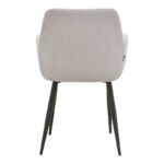 Armchair Telia light grey fabric-black metal 60x54x85cm - Слика 5