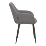 Armchair Telia anthracite fabric-black metal 60x54x85cm - Image 3