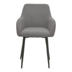 Armchair Telia anthracite fabric-black metal 60x54x85cm - Image 4