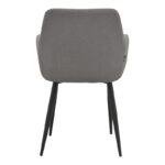 Armchair Telia anthracite fabric-black metal 60x54x85cm - Image 5