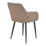 Armchair Telia beige fabric-black metal 60x54x85cm - Слика 2