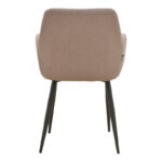 Armchair Telia beige fabric-black metal 60x54x85cm - Слика 5
