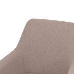 Armchair Telia beige fabric-black metal 60x54x85cm - Слика 6