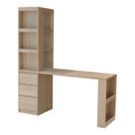 Desk with bookcase Cliner sonoma 140x50x180cm - Слика 4