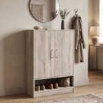 Shoe cabinet Lemba sonoma 80x33x120cm