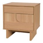 Jenfia mdf bed side table in natural shade 48x39x50.5cm - Слика 2