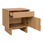 Jenfia mdf bed side table in natural shade 48x39x50.5cm - Слика 3