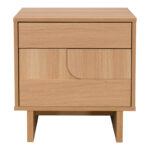 Jenfia mdf bed side table in natural shade 48x39x50.5cm - Слика 4