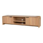 Anfen mdf tv stand in natural shade 160x39x40.5cm - Image 2