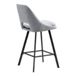 Bar stool Initiate fabric grey-black metal leg 48x56x98cm - Слика 2