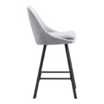 Bar stool Initiate fabric grey-black metal leg 48x56x98cm - Слика 3