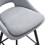 Bar stool Initiate fabric grey-black metal leg 48x56x98cm - Слика 5