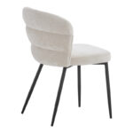 Chair Mercy beige fabric with black metal leg 57x60.5x79cm - Слика 2