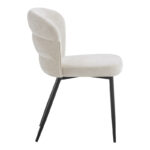 Chair Mercy beige fabric with black metal leg 57x60.5x79cm - Слика 3