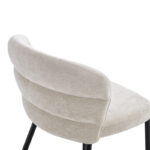 Chair Mercy beige fabric with black metal leg 57x60.5x79cm - Слика 6