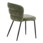 Chair Mercy olive green fabric with black metal leg 57x60.5x79cm - Слика 2