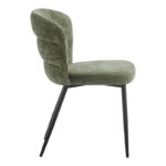 Chair Mercy olive green fabric with black metal leg 57x60.5x79cm - Слика 3