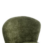 Chair Mercy olive green fabric with black metal leg 57x60.5x79cm - Слика 5