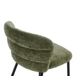 Chair Mercy olive green fabric with black metal leg 57x60.5x79cm - Слика 6