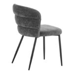 Chair Mercy anthracite  fabric with black metal leg 57x60.5x79cm - Слика 2