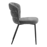 Chair Mercy anthracite  fabric with black metal leg 57x60.5x79cm - Слика 3