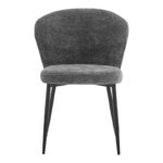 Chair Mercy anthracite  fabric with black metal leg 57x60.5x79cm - Слика 4