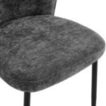 Chair Mercy anthracite  fabric with black metal leg 57x60.5x79cm - Слика 6