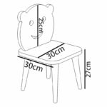 Jerry children's chair pink-natural 30x30x52cm - Image 4