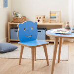 Jerry children's chair blue with natural 30x30x52cm - Слика 2
