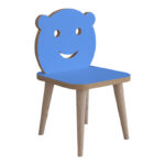 Jerry children's chair blue with natural 30x30x52cm
