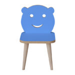 Jerry children's chair blue with natural 30x30x52cm - Слика 3
