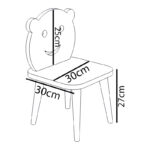 Jerry children's chair blue with natural 30x30x52cm - Слика 4