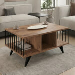 Coffee table Pena sonoma with black 90x60x39.5cm