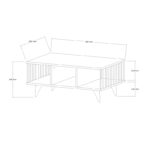 Coffee table Pena sonoma with black 90x60x39.5cm - Слика 3