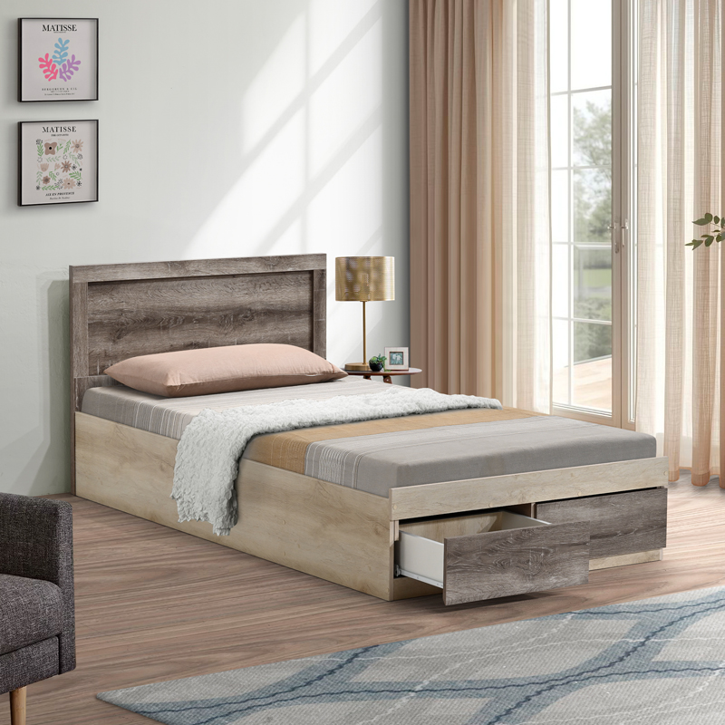 123-000265 Single bed Olympus with drawer castillo toro 100x200cm - Слика 1